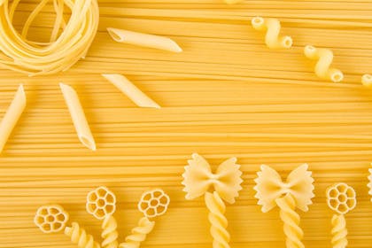 Pasta collage art