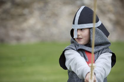 boy with sword in chainmail