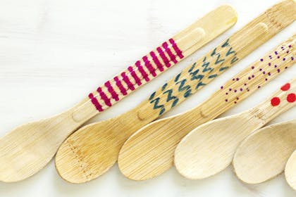 hand painted wooden spoons