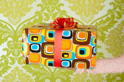 Colourful geometric gift wrapping
