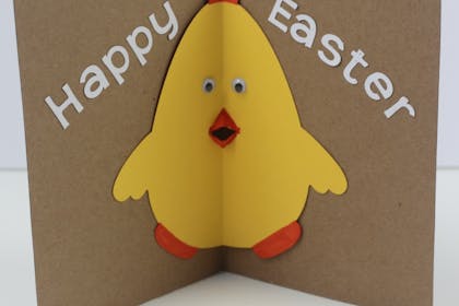 Easter chick card with beak