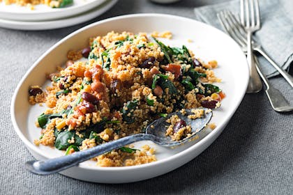 Mixed bean and spinach couscous recipe