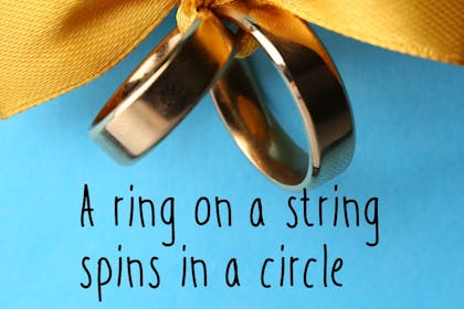 rings tied with ribbon