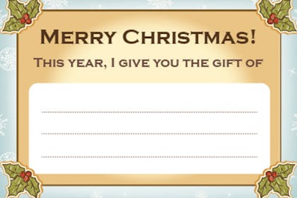 merry christmas gift voucher
