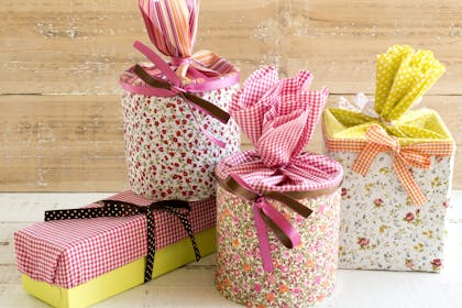 Vintage floral gift wrapping