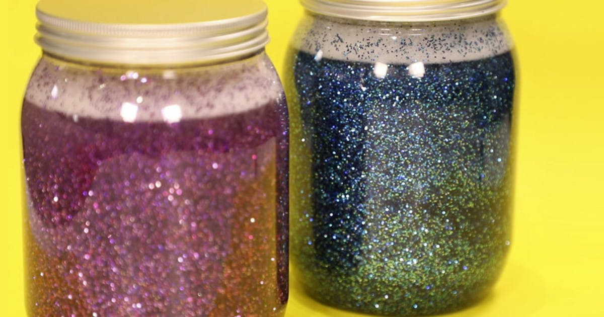 Make a Calming Biodegradable Glitter Jar Netmums