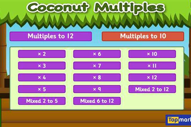 Coconut multiples maths game