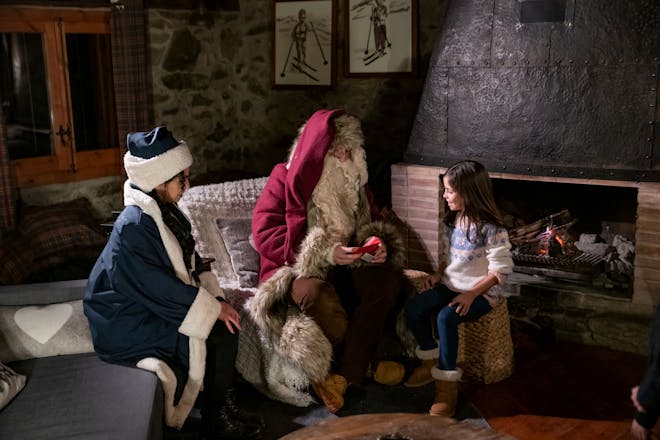 Children meeting Santa in Andorra