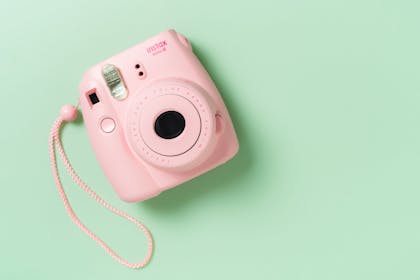 Pink Polaroid camera
