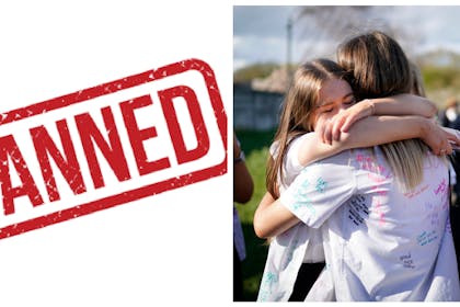 Banned / pupils hugging
