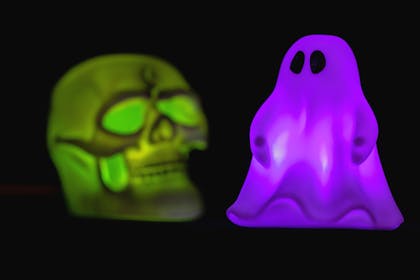 Glow in the dark Halloween skeleton and ghost toys