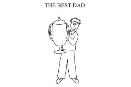Father's Day card - trophy