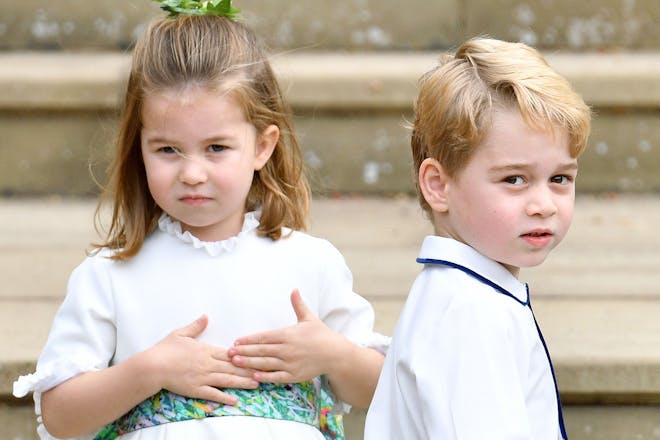 Prince George and Charlotte at Princess Eugenie's wedding