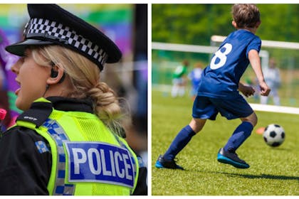 West Yorkshire Police / child playing football