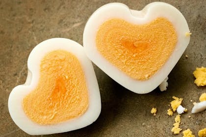 Heart-shaped boiled egg