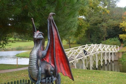 A dragon statue at Painshill in Surrey