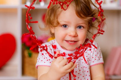 Child with heart Valentine's day