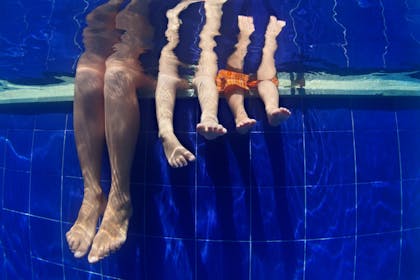 Legs in a swimming pool