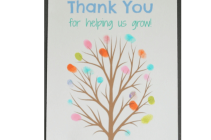 9. 'Thanks for helping us grow' card