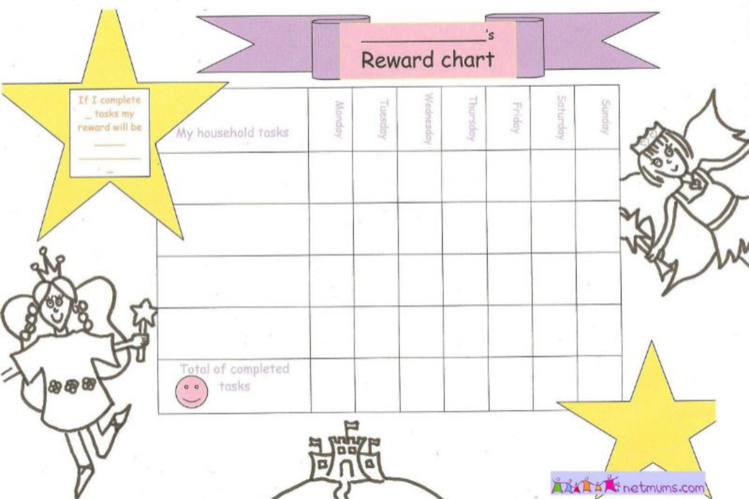 Reward charts to print and colour in - Netmums
