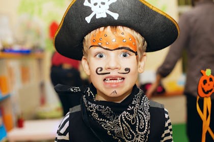 A boy dressed as a pirate