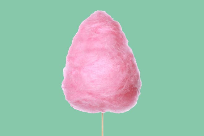 Stick of pink candyfloss