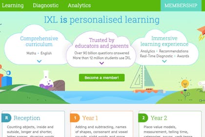 IXL website screen grab