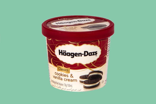 Tub of Häagen-Dazs ice cream
