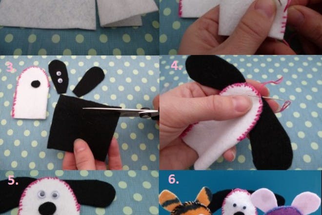 how to make finger felt puppets