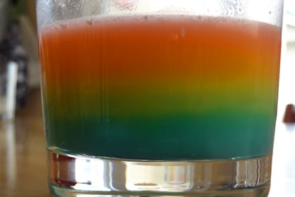 Skittles density rainbow