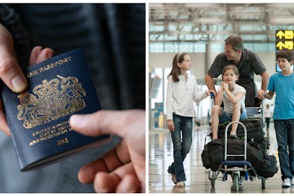 Passport / family in airport