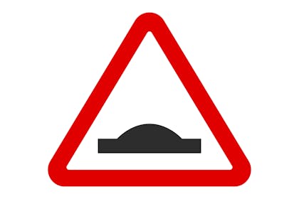 Speed bump sign