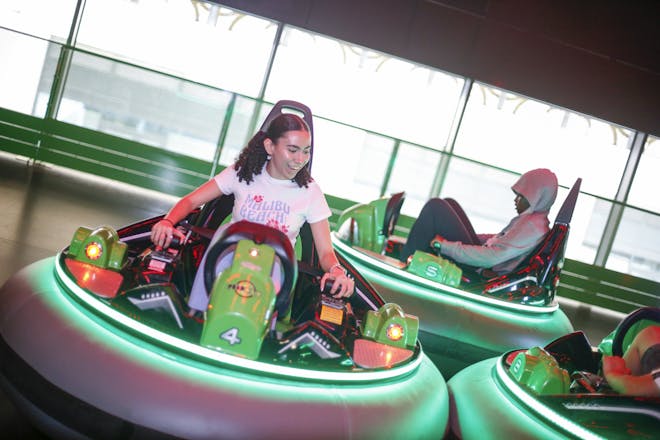 Bumper Cars at Flip Out Canary Wharf