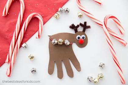 Handprint reindeer decoration