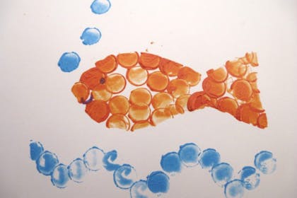 orange fish painting