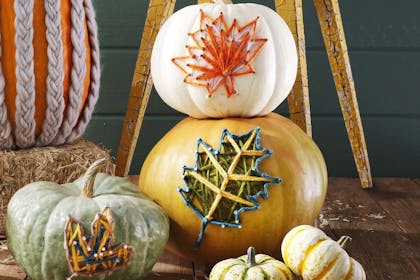 Pumpkin string art