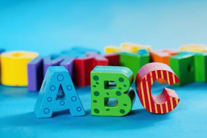 colourful letter blocks
