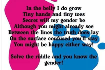 Gender reveal riddle