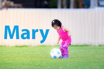 Girl playing football 