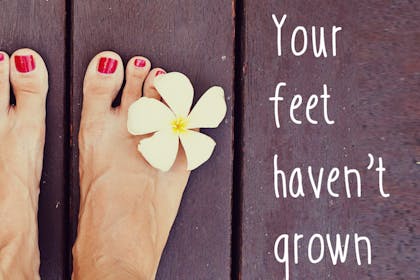 feet with flower