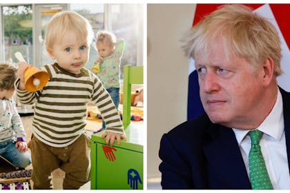 Children at nursery | Boris Johnson