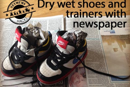 newspaper in trainers