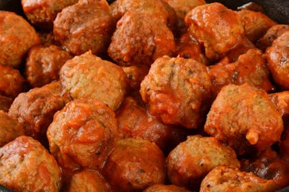 9. Mini meatballs in tomato sauce