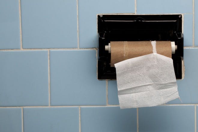 empty toilet paper roll