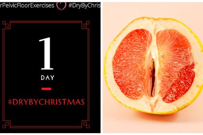 Left: #DryByChristmas campaign. Right: Grapefruit