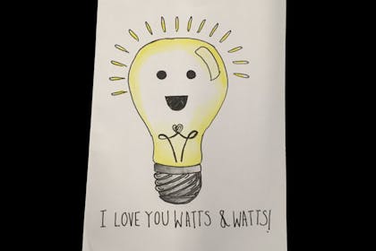 lightbulb Valentine's card