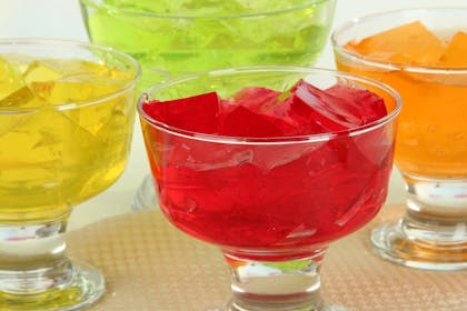 bowls of colourful jelly