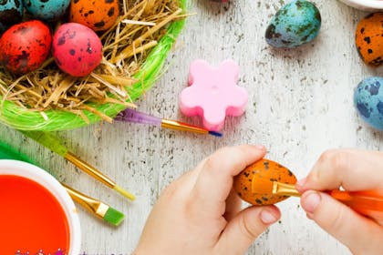 painting easter eggs