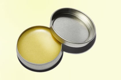 Tin of lip balm