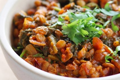 10. Spinach and lentil curry